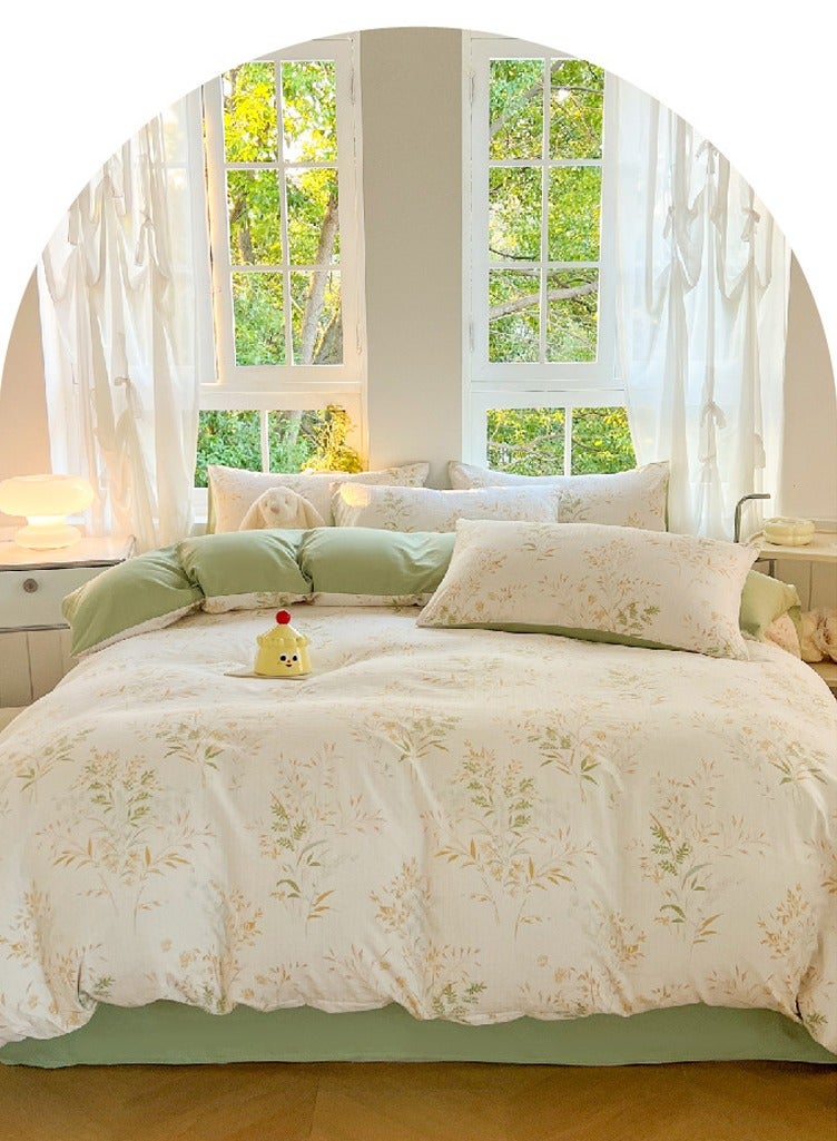 MIXDE Four-piece bedding microfiber soft quilt set, including 1 quilt cover, 1 bed sheet and 2 pillowcases (quilt cover: 200*230cm, bed sheet: 230*250cm, pillowcase: 48*74cm) - Image 2